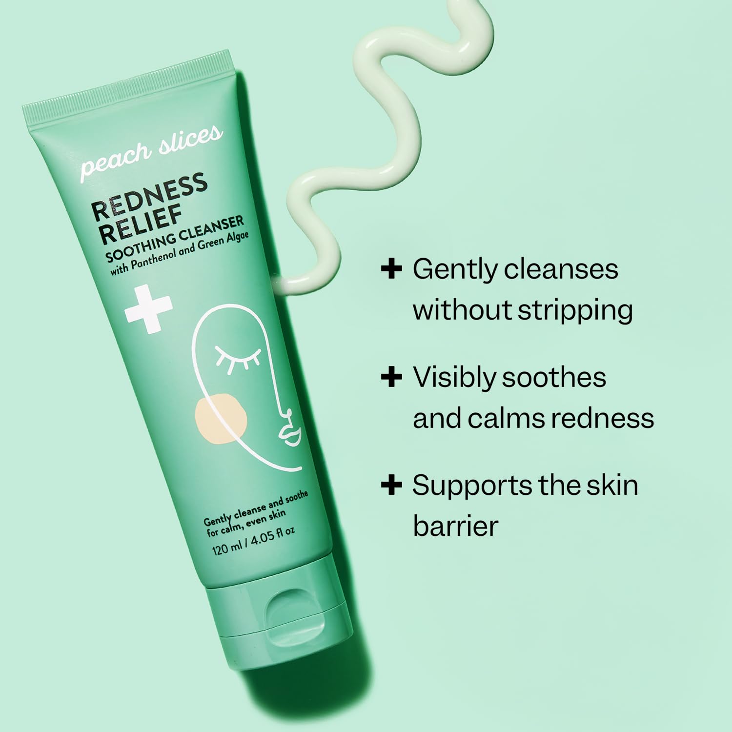 Peach Slices - Redness Relief Soothing Cleanser (4.05 oz) - Gently Cleanse and Soothe - Calm, Even Skin - Panthenol, Green Algae, & Rhodomyrtus - Vegan, Cruelty Free, Korean Skin Care & Beauty - Image 3