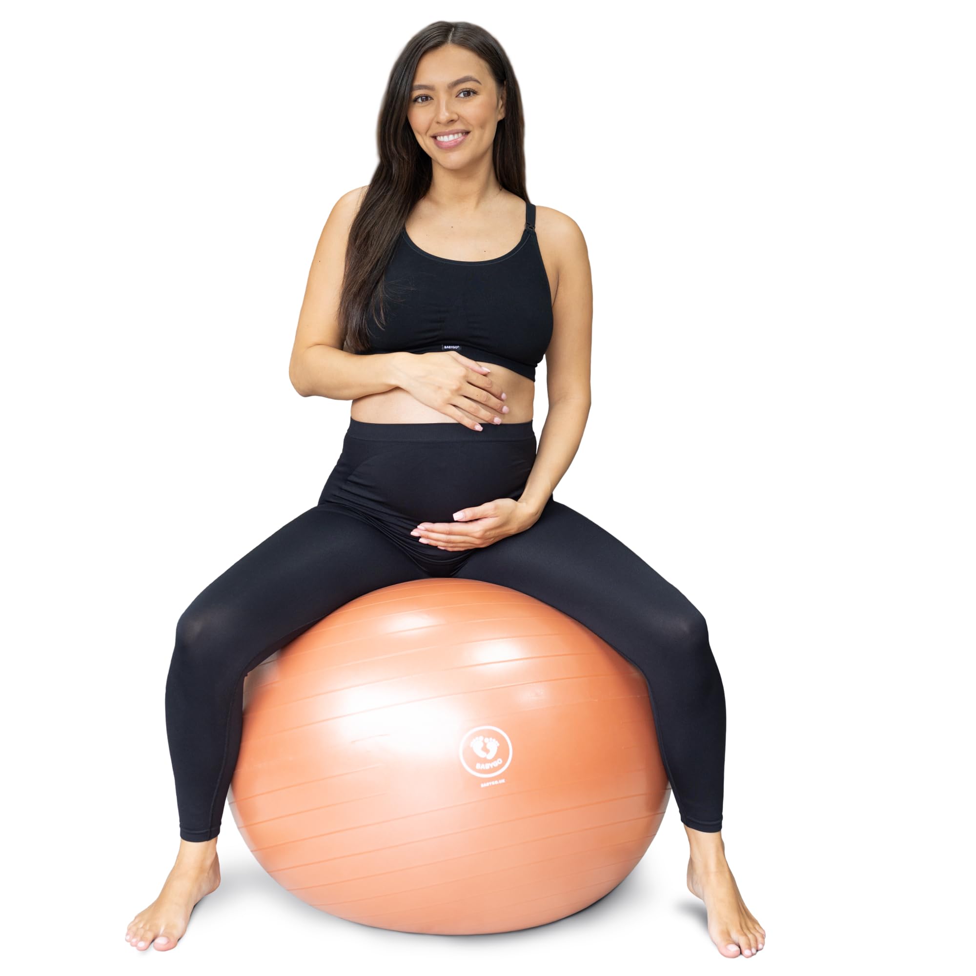 BABYGO® Pelota de Parto para Embarazo, Yoga, Material ecológico antiexplosión