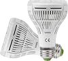SANSI 15 W LED Plant Lamp Full Spectrum E27 Plant Light 200 W Equivalent Grow Light for Indoor Plants 4000 K LED Grow Lamp with High PPFD for Garden Flowers Vegetables Fruit Pack of 2