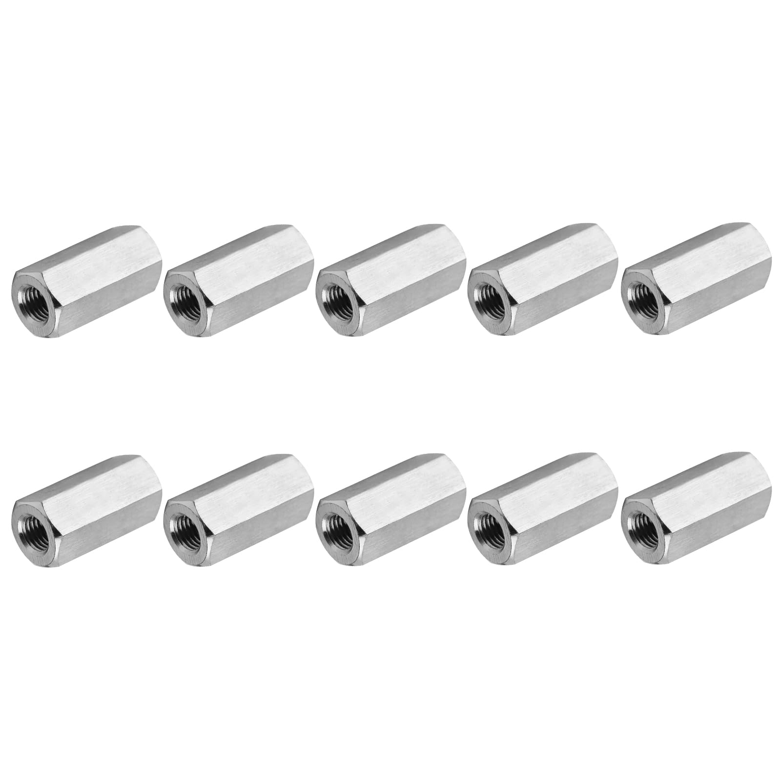 Stainless Steel Coupling Nuts - 4 Pcs 1/4-20 UNC -11 Stainless Steel Coupling Nuts - 4 Pcs 1/4-20 UNC -11