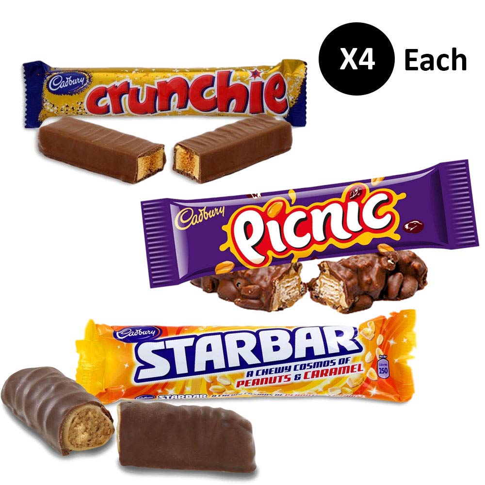 Buy Cadbury Crunchie + Cadbury Picnic + Cadbury Starbar 4 bars of