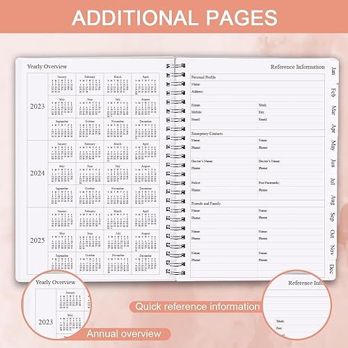 Miniatura 4 de Libro de citas 2024  Agenda de citas con 12 pestañas mensuales de enero de 2024 a diciembre de 2024 por hora, 7 x 10 pulgadas, cubierta flexible con