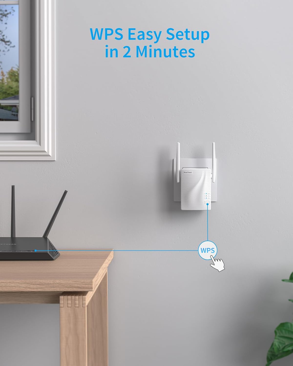 BrosTrend WiFi Extender AC1200 WiFi Booster and Signal Amplifier, 1200Mbps Dual Band WiFi Extender Signal Booster for Home Coverage Up to 1600 sq.ft. Internet Booster, WPS Easy Setup, Wall Plug Design 6 61FWAWaa5PL. AC SL1500