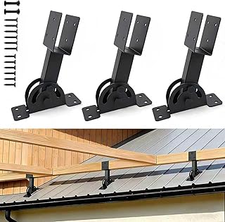 2x4 Heavy Duty Roof Riser Brackets Kit 3 Pcs, Adjustable Angle Pergola Support Brackets