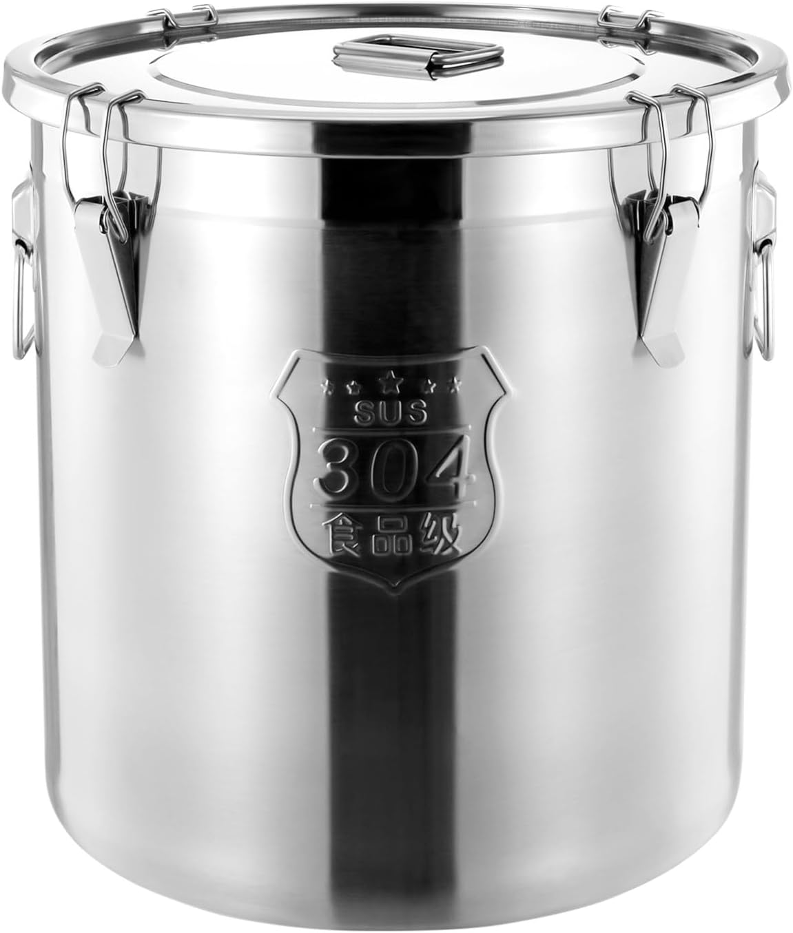 48L Stainless Steel Airtight Canister, Food Storage Containers with Lids Airtight Rice Cereal Grain Container Storage Box, Kitchen Canisters Metal Food Canisters Container for Rice, Grains, Oil