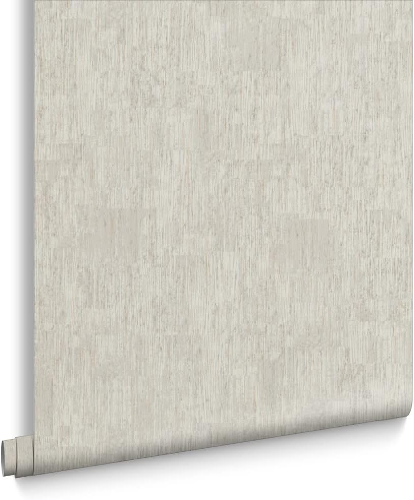 Graham & Brown Willow Plain Removable Paste The Wall Wallpaper (Ecru)