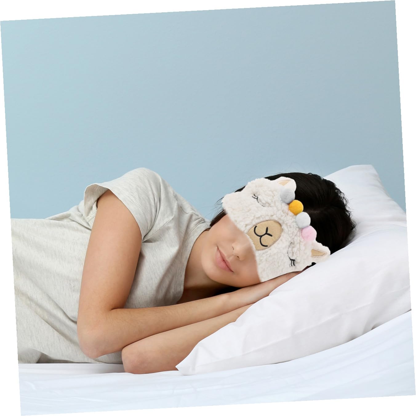 Healeved 3 Set Di Maschera Da Notte Carina Per Dormire Maschera Di Alpaca Da Notte Antiluce Benda Da Viaggio Morbida 2 Pezzi * 3
