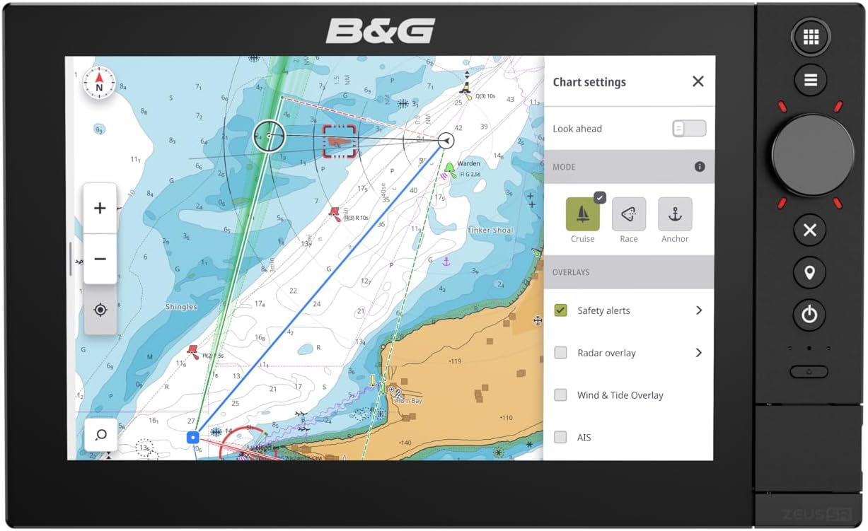 B&G Zeus SR Chartplotters with SolarMAX HD Display and C-MAP Discover X North America Chart Card