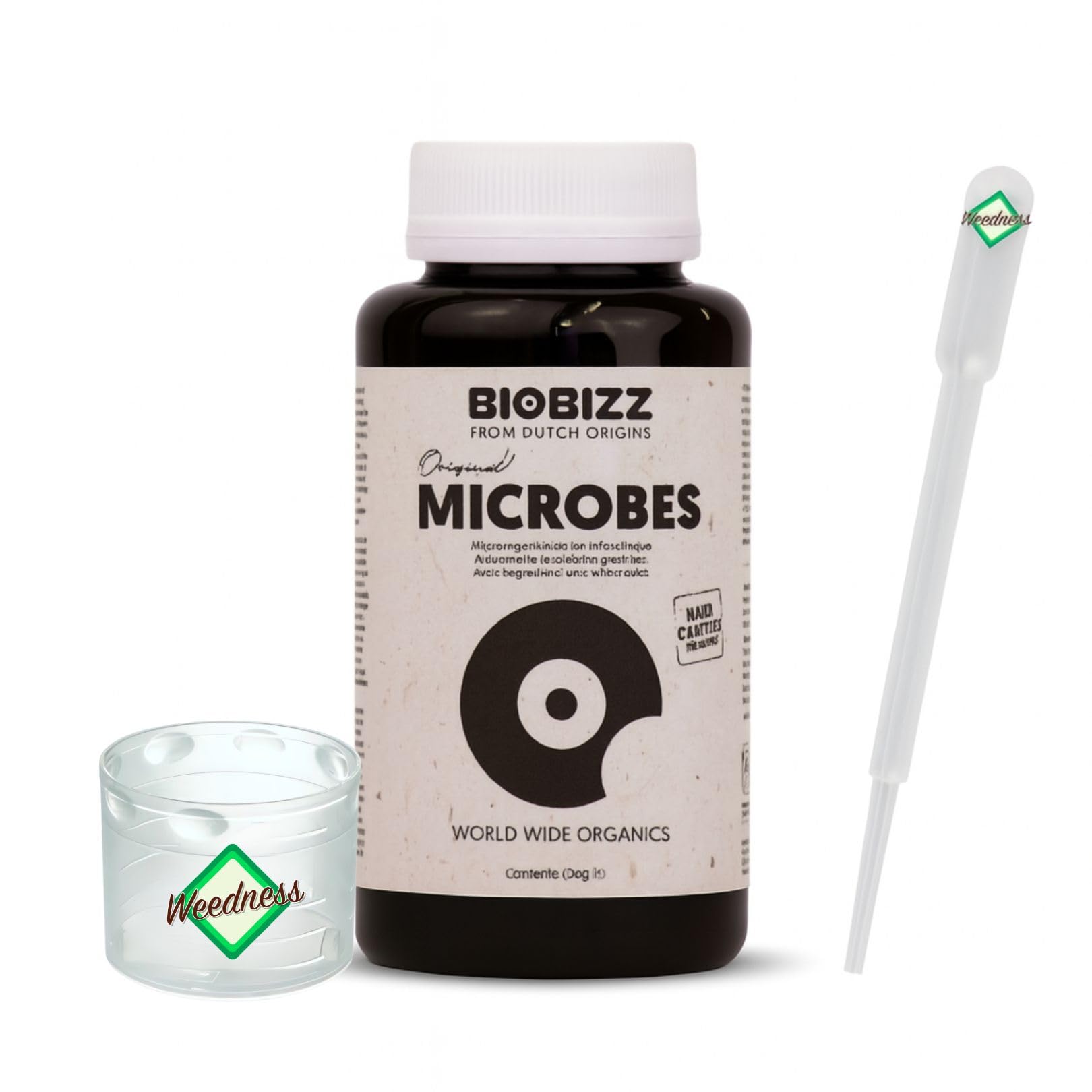 Weedness BioBizz Microbes – Mezcla microbiana orgánica para raíces robustas – Acelerador desarrollo y floración – Cultivo coco hidropónico