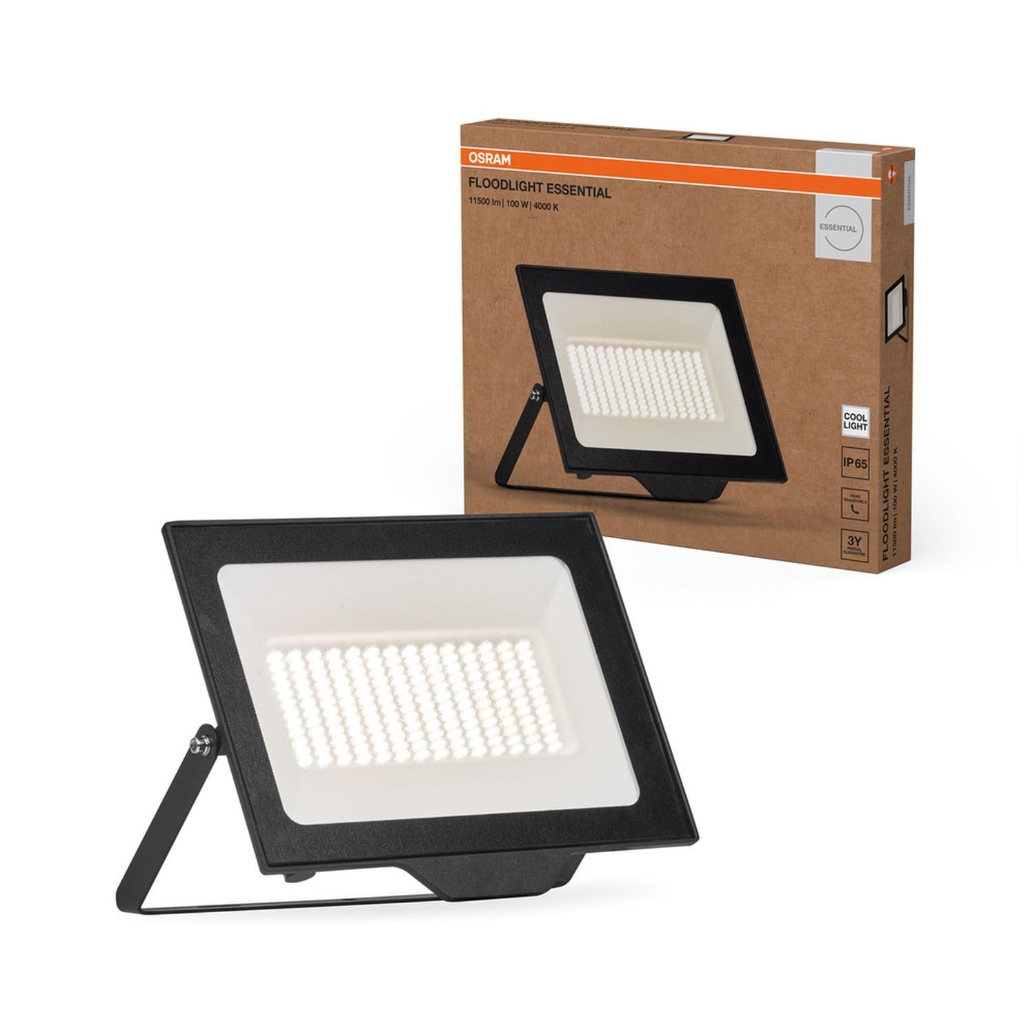 Licht-Erlebnisse LED Außenstrahler Aluminium Glas Schwarz 4000 K IP65 Außen schwenkbar Fassade Hof Einfahrt Garage B:27 cm Flutlicht Terrasse