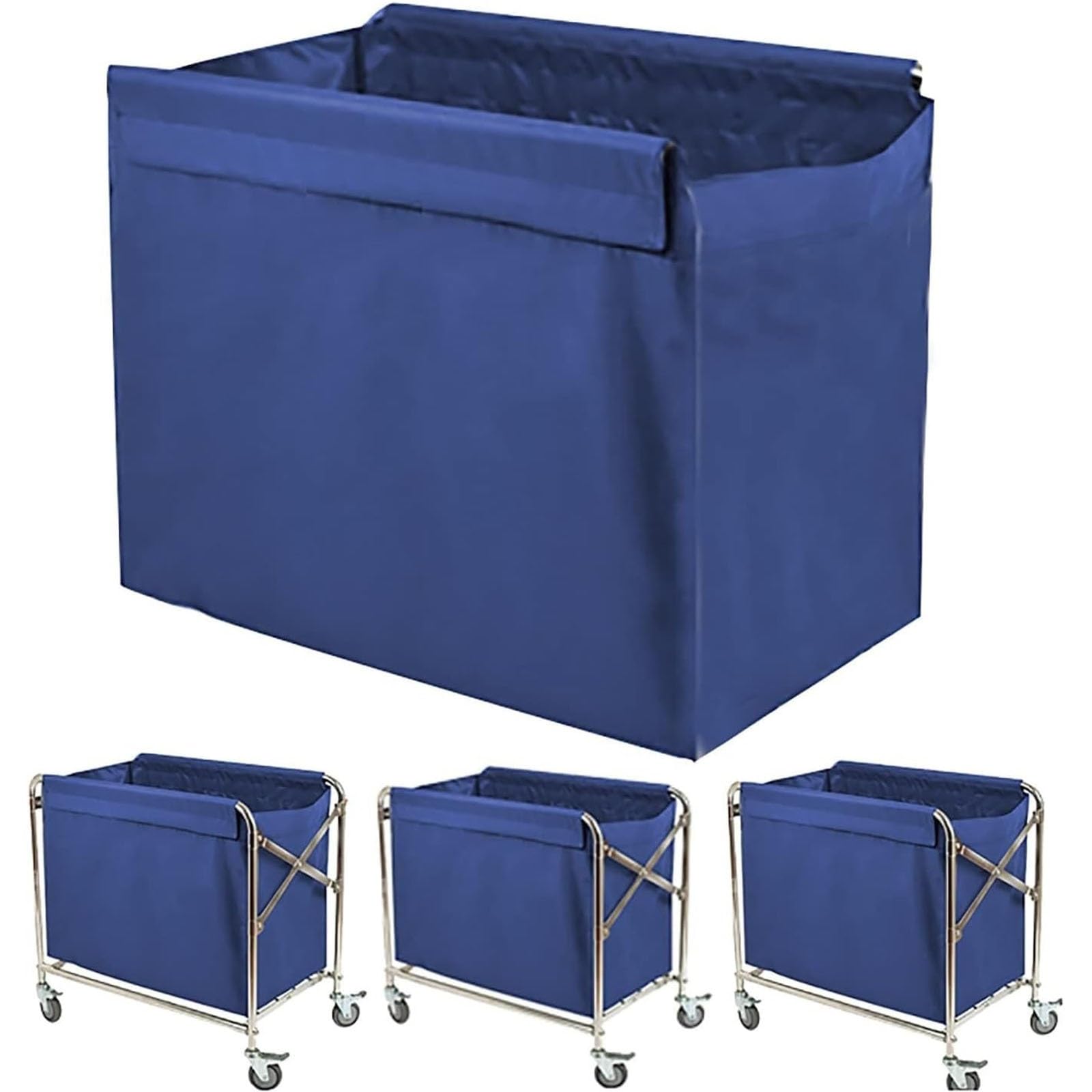 Lumouzhou Blu Multipurpose Laundry Cart Liner Replacement Bag For Cleaning Cart Multicolor 44X77x60cm(Blu)