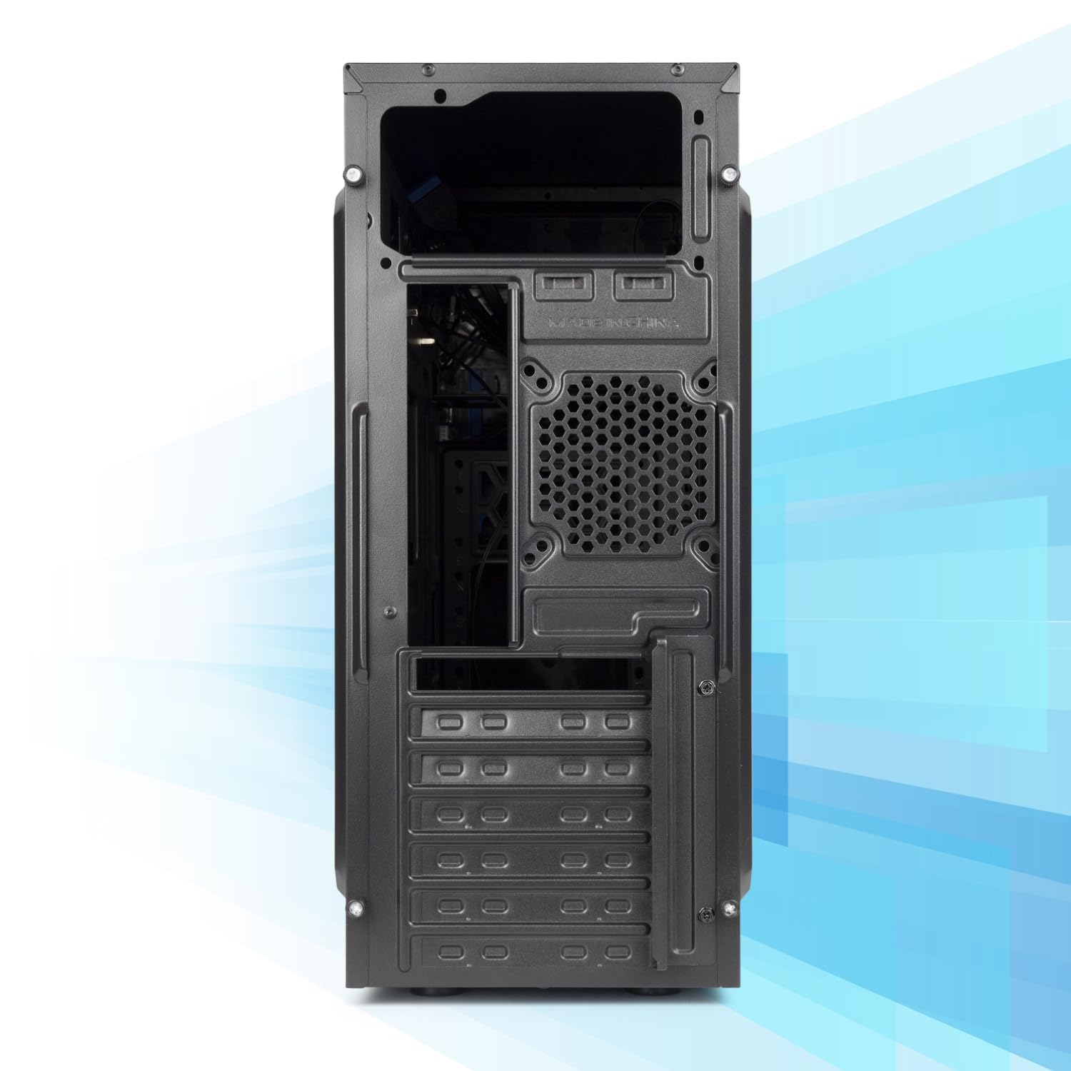Case VulTech ATX VCO-A1699 Rev. 2.1 senza alimentatore, computer case compatto 2x Usb 2.0, 1x Usb 3.0, colore nero
