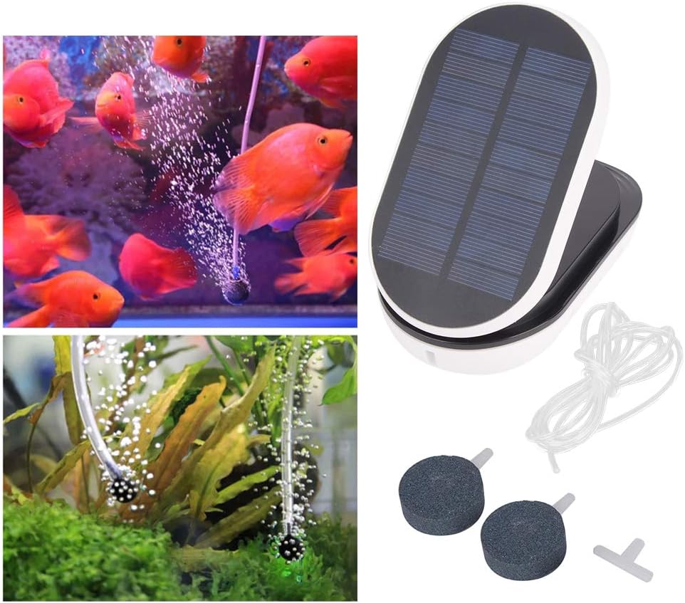 Solar Powered Air Pump Oxygenator 3-Level Portable Aerator for Aquariums Fish Tanks