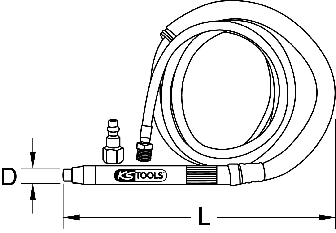 KS Tools 515.3196 Druckluft-Gravierstift