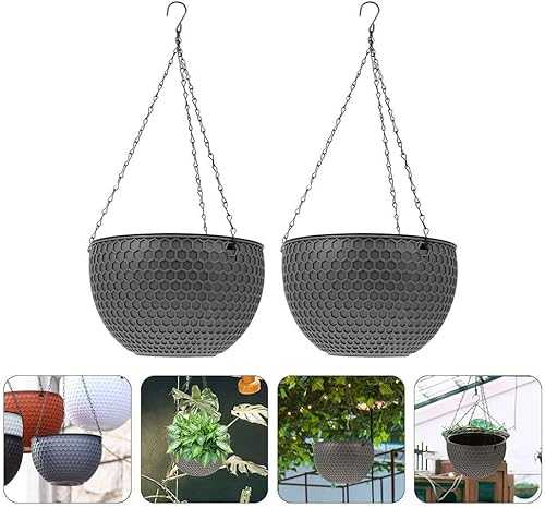 Miniatura 9 de Maceta de pared para decoración al aire libre, macetas colgantes para interiores, 2 piezas, maceta para plantas, cesta de plantas, alambre