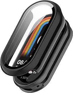 Protective Case Cover for Xiaomi Mi Band 9 and 8, Easy Access Design, Black
