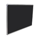ROGER & MORIS Aluminum Aluminium Framed Chalk Board - Non Magnetic, Lightweight For Home, Office And School (Black, Size : 2 Feet X 1.5 Feet) gallery image