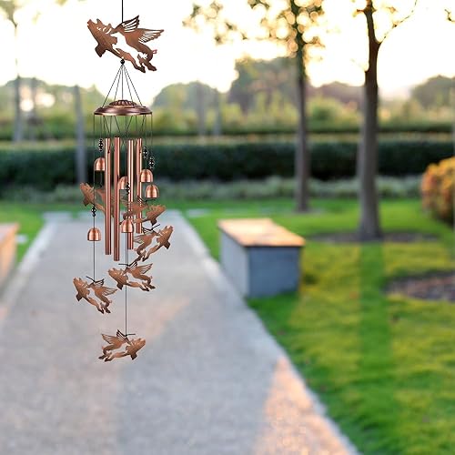 Miniatura 9 de Campanillas de viento para cerdos voladores al aire libre, captador de viento móvil portátil, campanas de viento de condolencia, regalos