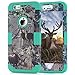 IPhone 6 Plus / IPhone 6s Plus Case 5.5 Inch,Kecko(TM) Heavy Duty Shockproof Dirtproof Military Grade Drop Scratch Resistant Hybrid Bumper Full Body Protective Camo Case(Deer Blue)