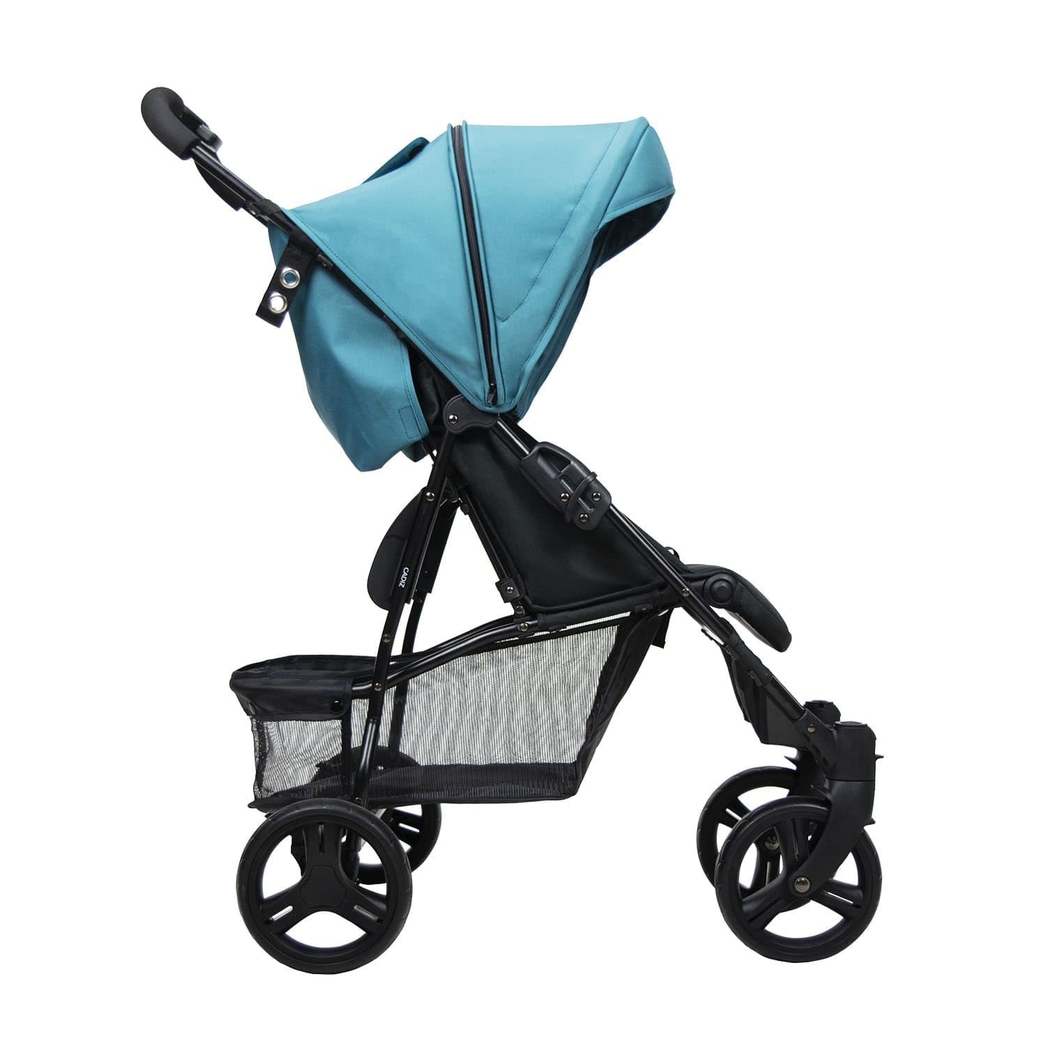 Asalvo CÁDIZ Silla de Paseo Ultraligera para bebé, Carrito de paseo, Respaldo Reclinable, Arnés 5 Puntos, SPF50+, Capota con Ventana, Manejable, Máxima Seguridad, Hasta 17 kg, Petróleo