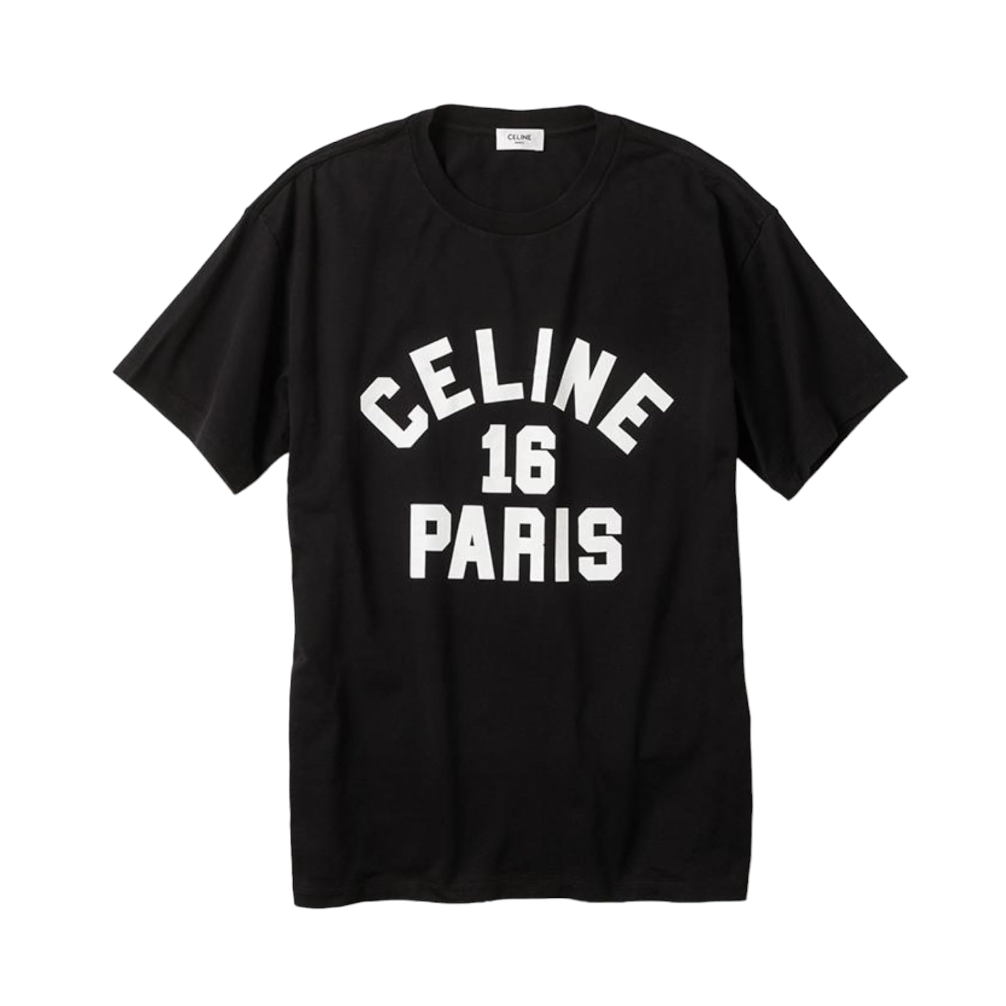 Celine T-Shirt Logo Sweatshirt Loose 16 Paris Black/White T-Shirt 