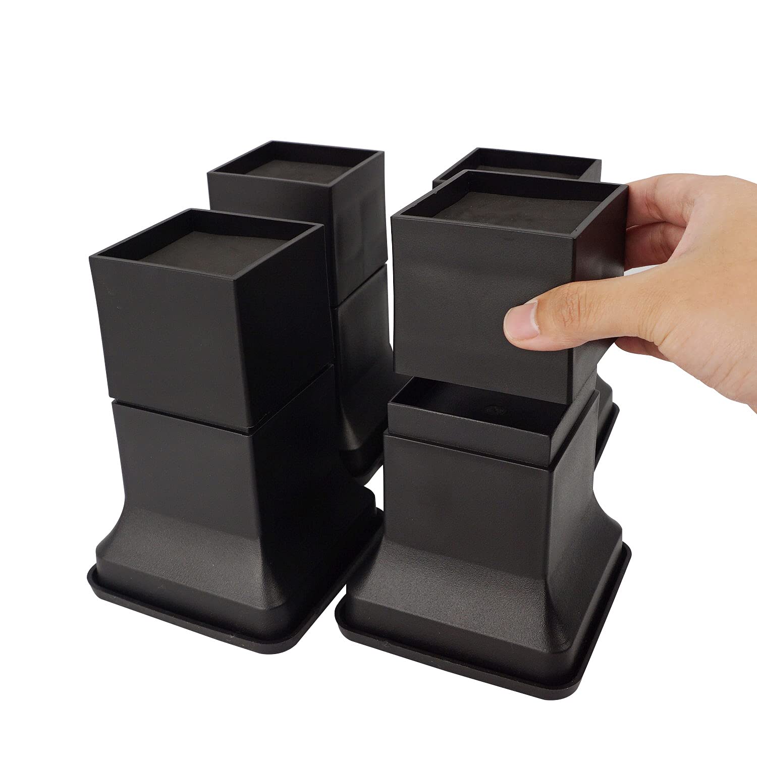Buy aspeike 2 or 4 or 6 Inch Square Stackable Bed and Furniture Risers