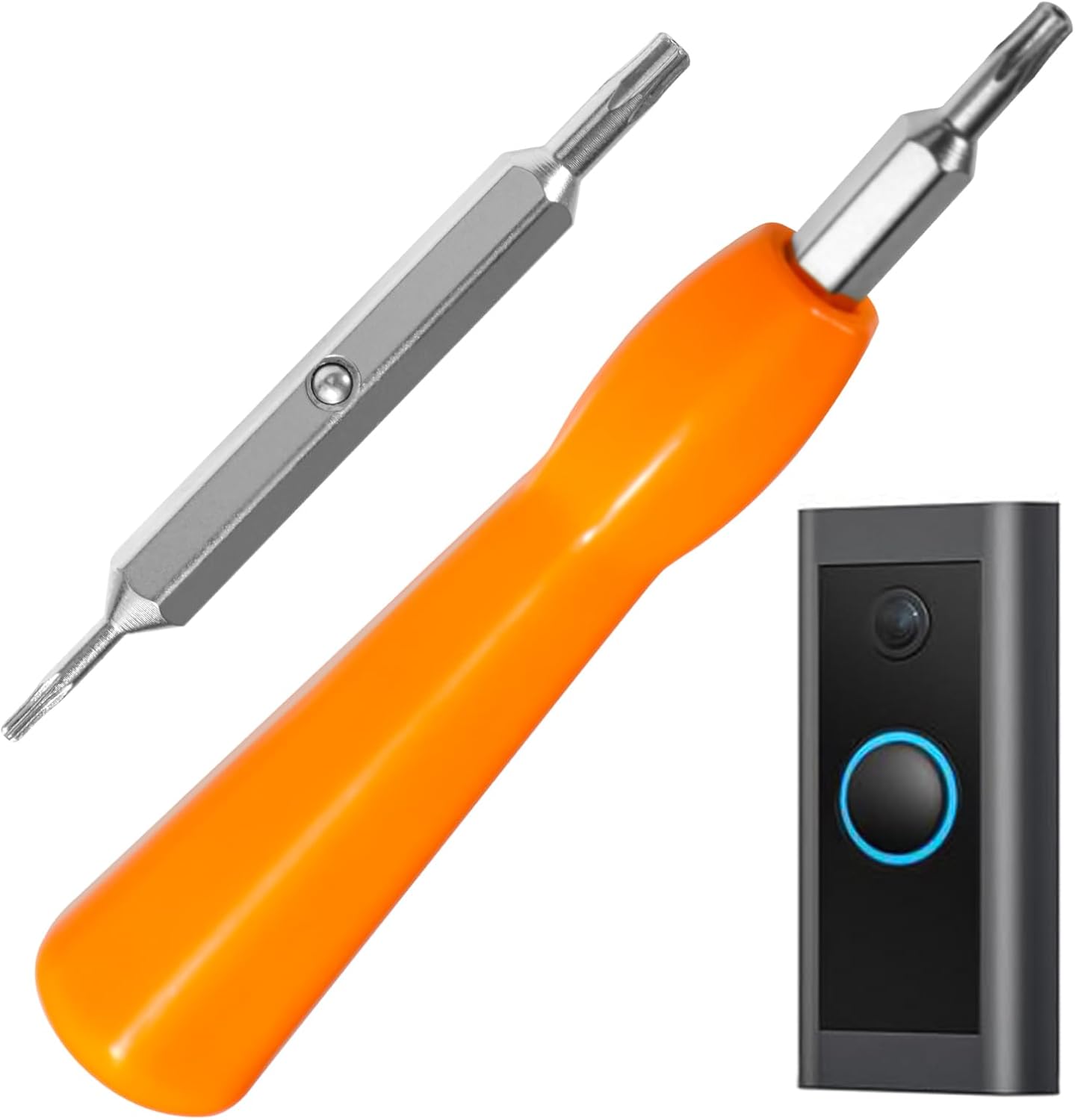 Screwdriver for Ring Doorbell Replacement, Torx T6 T15 Double Head Screwdriver