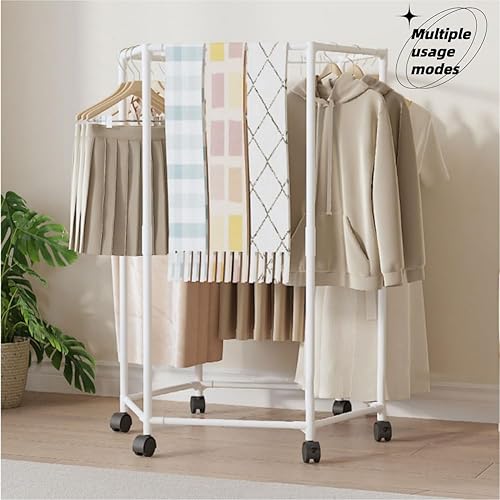 Miniatura 4 de Estante de lavandería para secar al aire, estante de secado de ropa portátil, organizador de ropa, secadora de ropa sucia, armario abierto, uso en