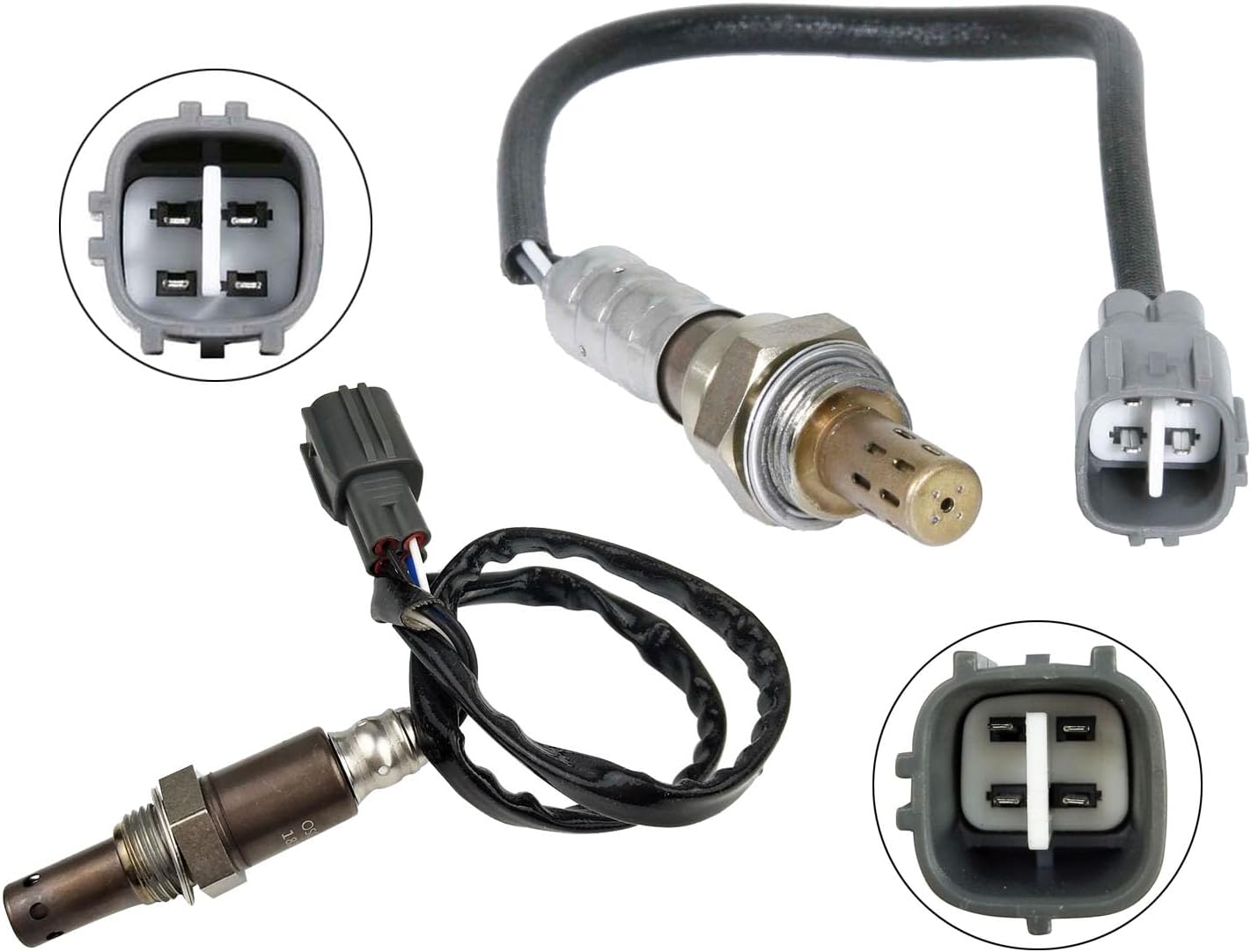 Maxfavor 2Pcs Oxygen Sensor Upstream Downstream 02 Sensor 234-9041 234-4622 Replacement for Toyota 2007 2008 2009 2010 2011 Camry 2006 2007 2008 Rav4 2.4L