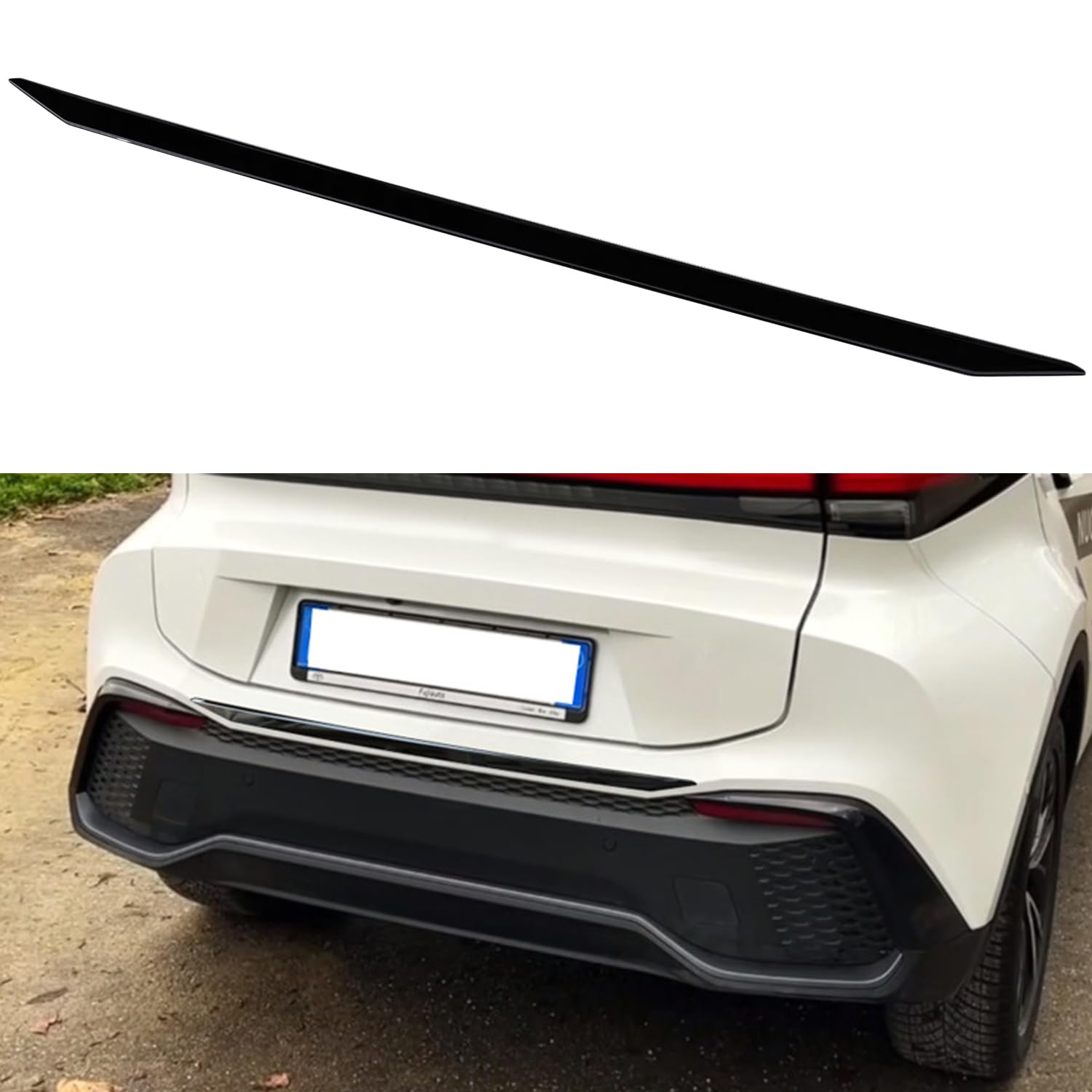 HIGH FLYING For C-HR CHR 2024 2025 2026 Rear Bumper Lip Decorative Cover Auto Accessories 1 Piece (Gloss Black)