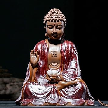 Amazon Co Jp 生活設備装飾置物仏像装飾品釈迦牟尼瞑想着席ポーズ置物彫刻ブダホームテーブルオフィス装飾ギフトa色 A工芸品 色 B スポーツ アウトドア