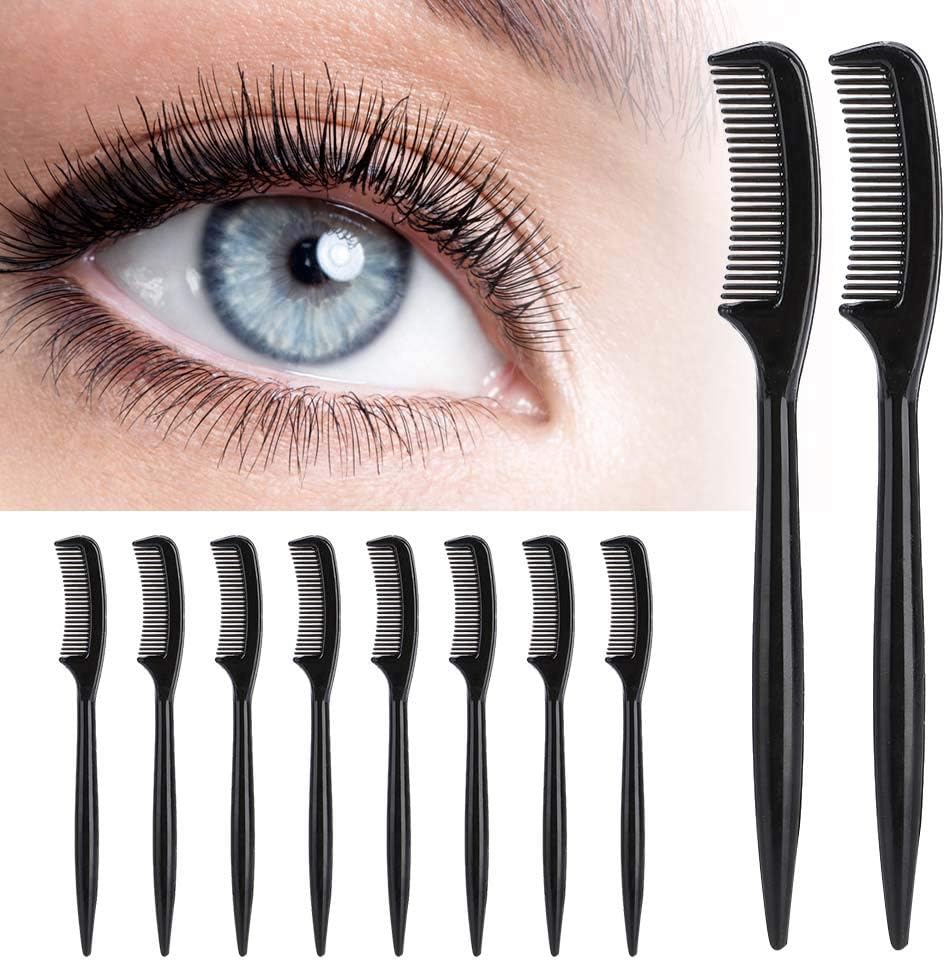Eye Lashes Comb, 10pcs Eyelash Brush, Separator Tool for Tattoo Beauty Shaolong