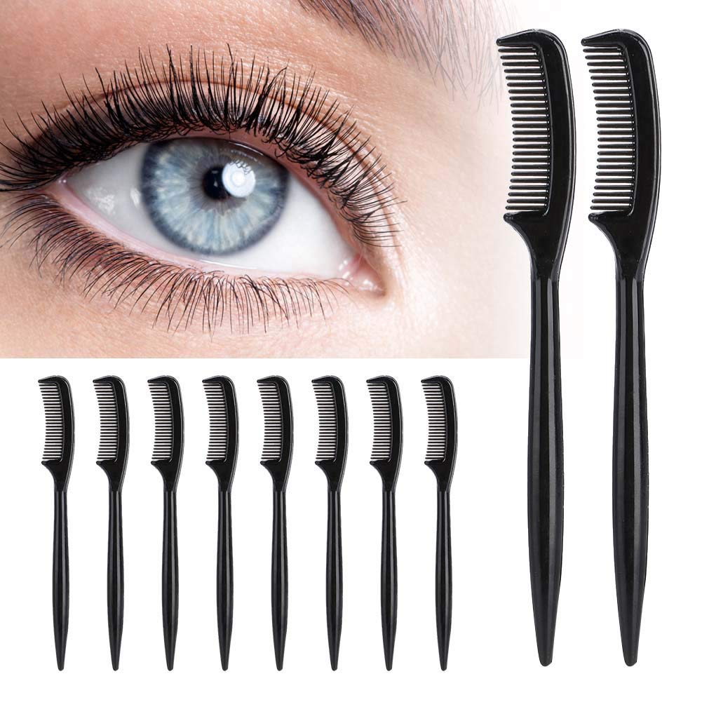 Eye Lashes Comb, 10pcs Eyelash Brush, Separator Tool for Tattoo Beauty Shaolong
