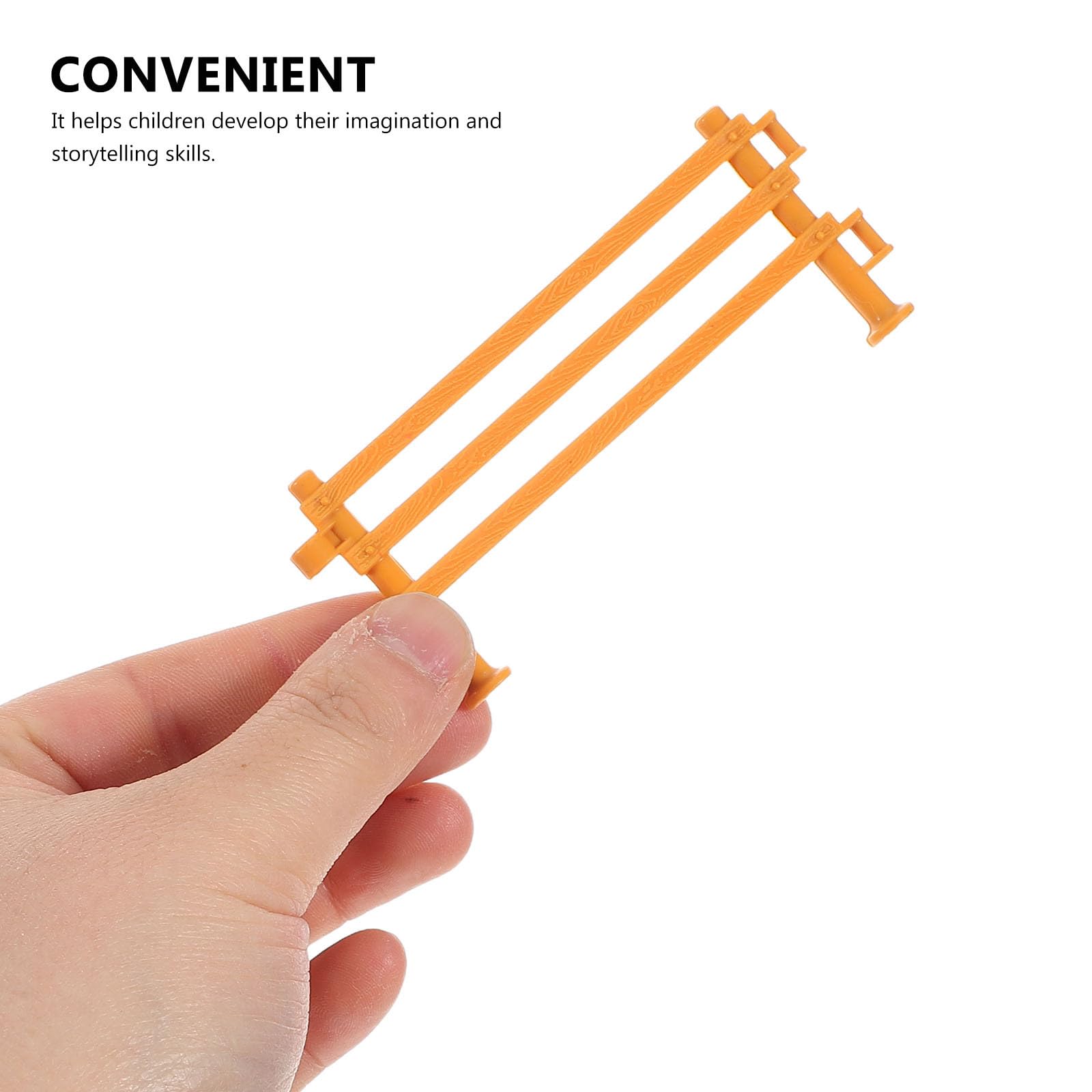 Lot de 60 clôtures Miniatures réalistes pour Maison de poupée, Jouets en Plastique - Accessoires de Jardin et Ferme