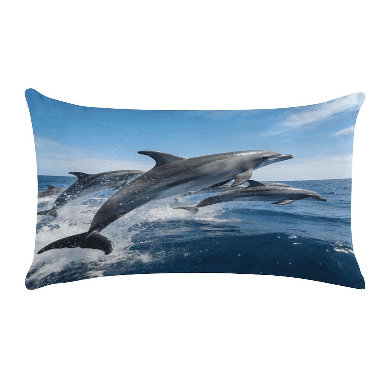 Khauerbc Style Dolphinspillow Cases Standard,Ultra Soft Microfiber Pillowcase With Zipper Closure,Bed Pillowcases Cover With Zipper For Bedroom, Sofa, Couch.