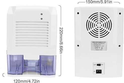Miniatura 5 de Pequeño deshumidificador portátil, elimina humedad humedad USB secador de aire para el hogar Beedroom hogar dispositivo de control de humedad