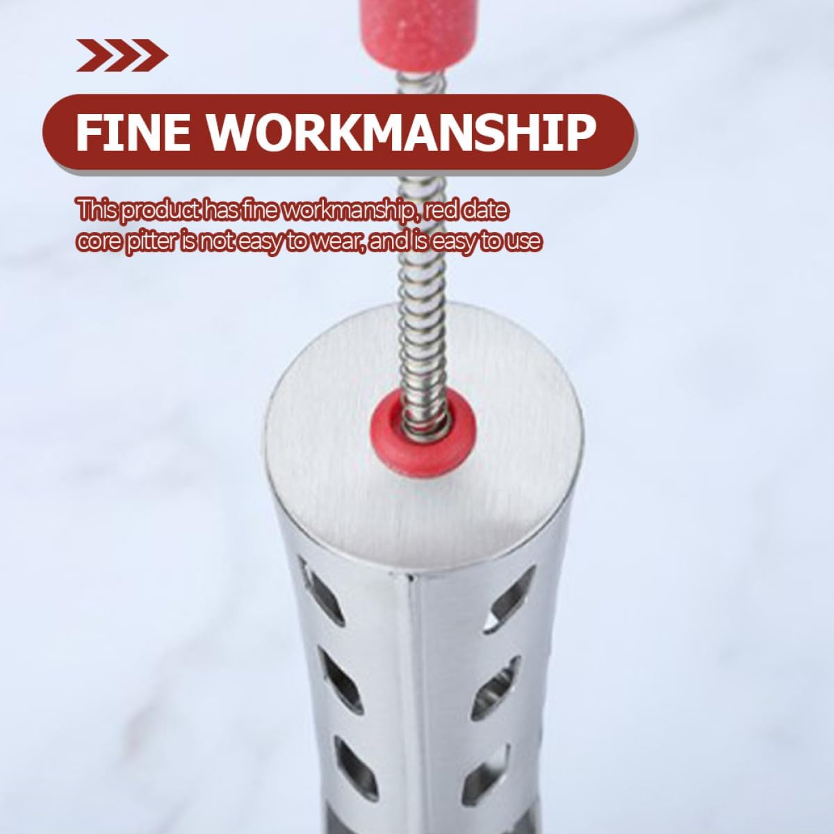 Cherry Pitter Core Remover Stainless Steel Manual Cherry and Red Date Coring Tool Small Portable Kitchen Pitter for Fruit and Vegetable Core Removal