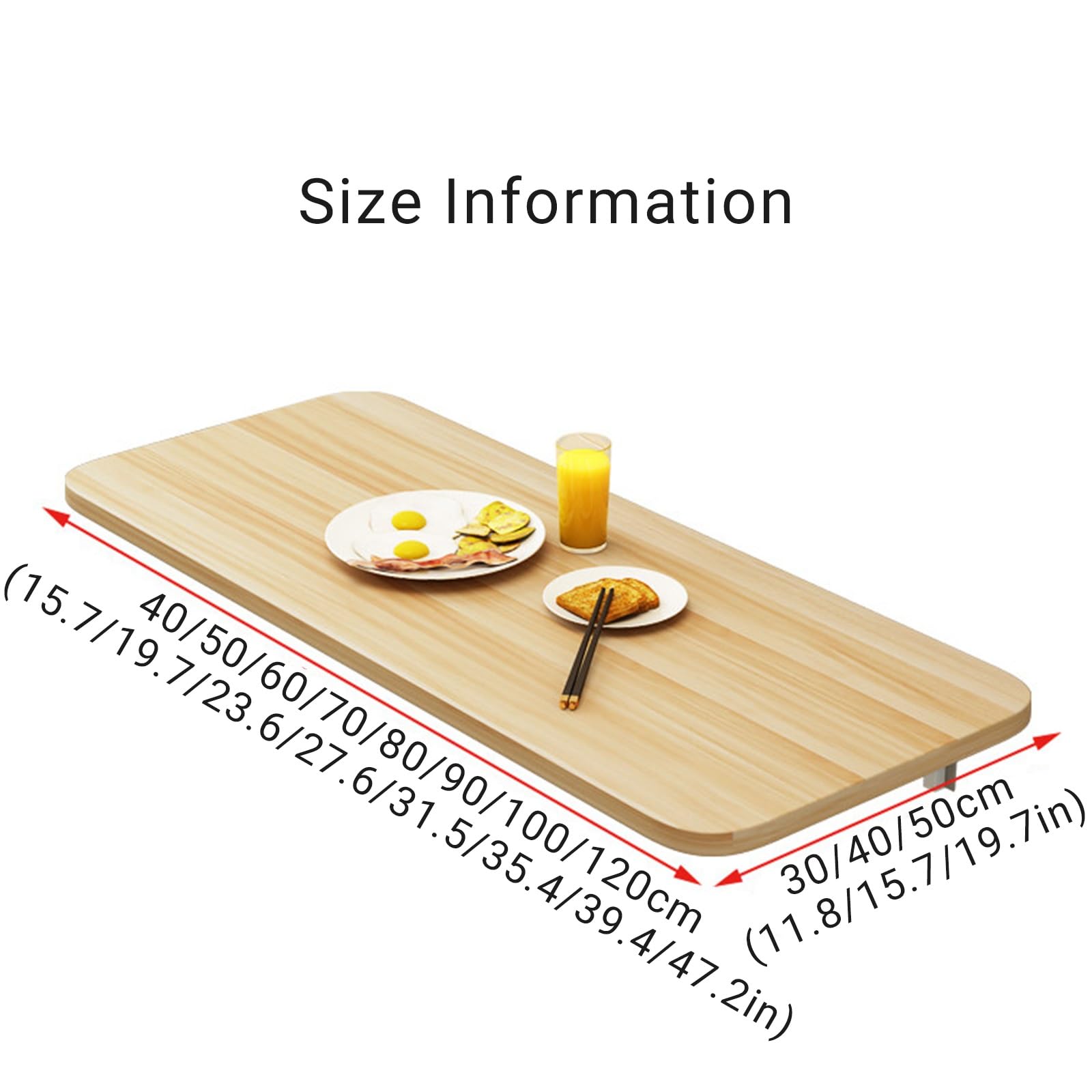 Table de Bar Pliable Murale Multifonction en Bois, Table Murale Rabattable À Plateau Extensible, Bureau Convertible Suspendu pour Repas(C,50 * 50CM/19.7 * 19.7IN)