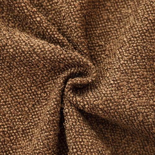 Image of Foindtower Pack of 2 Textured Boucle Throw Pillow Covers Accent Solid Decorative Lumbar Pillow Cases Cozy Couch Cushion Case for Chair Sofa Bedroom Living Room Home Decor 12x20 Inch Hazel Brown