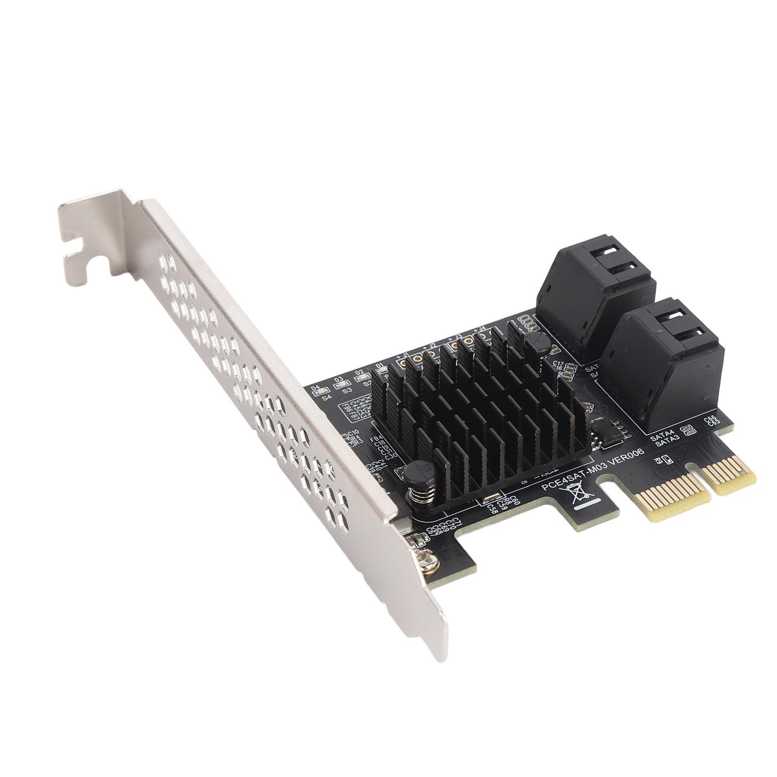 PCIe Expansion Card, 4 Port 6Gbps PCIe to SATA Adapter, Built in 88SE9215 Chip, Supports AHCI and IDE Modes, with Low Profile Bracket-image-46