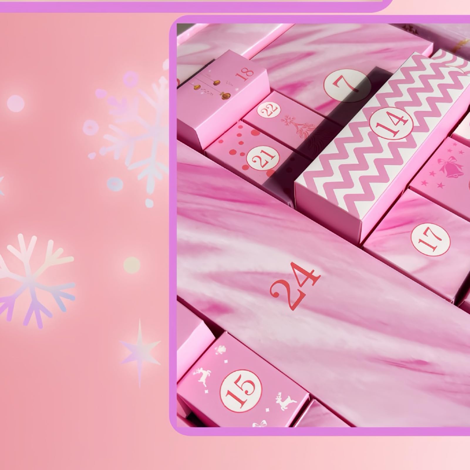 Calendario 'Avvento Vuoto Decorazioni Natalizie Riutilizzabili 24 Scomparti