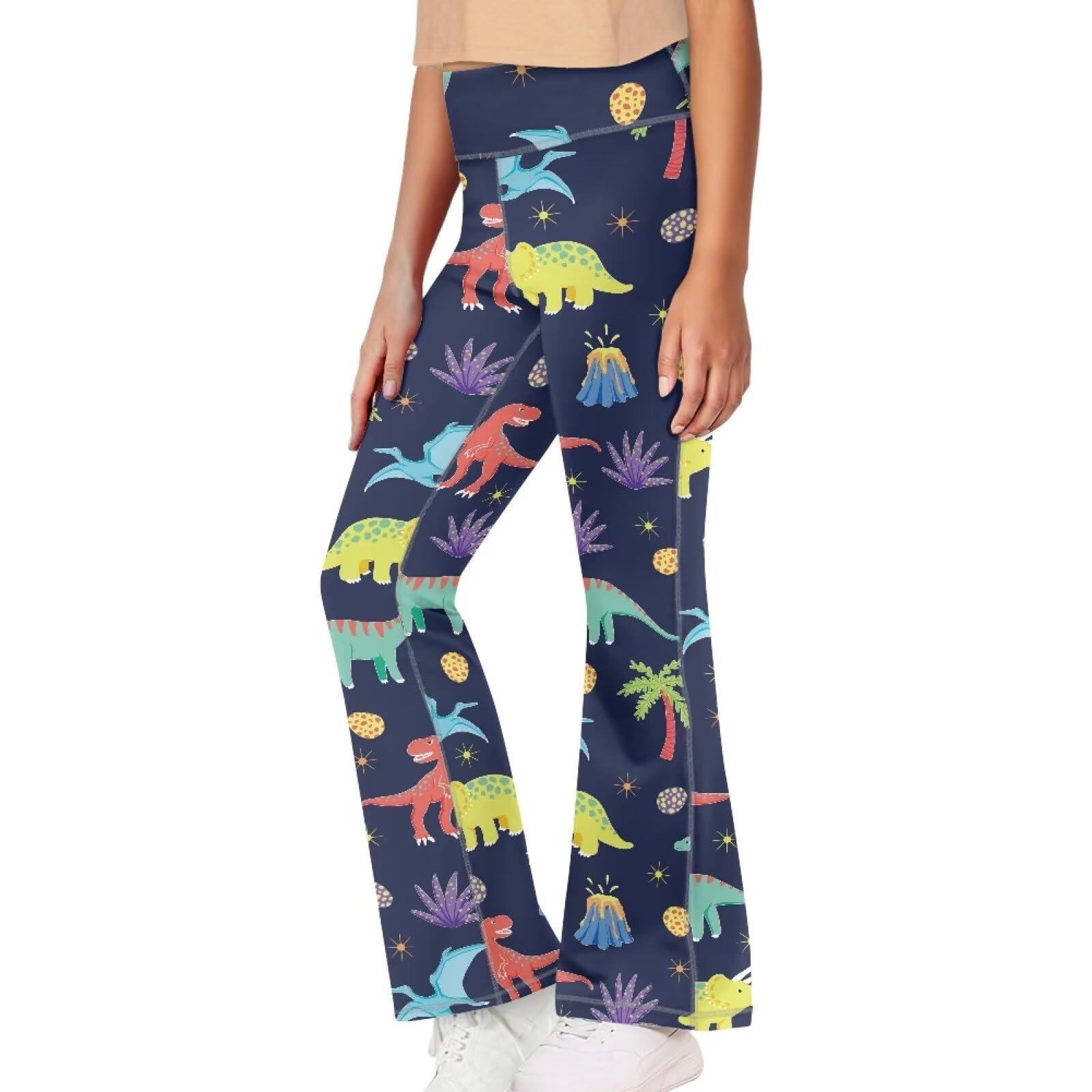 Pointodoor Flared Yoga Pants Casual Bootcut High Waist Leggings Lightweight Long Sweatpants for Girls 5-14Y