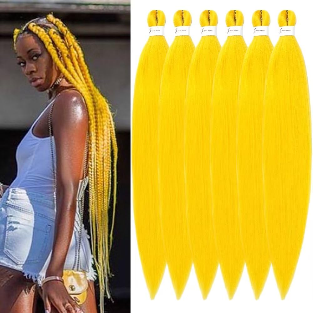 YDDM Capelli Per Treccine Africane Rosa Extension Treccine Texture Yaki Easy Install per Principianti 20 Pollici 3 Pezzi Capelli Leggeri e Naturali per Box Braids, Twist e Crochet — view 28