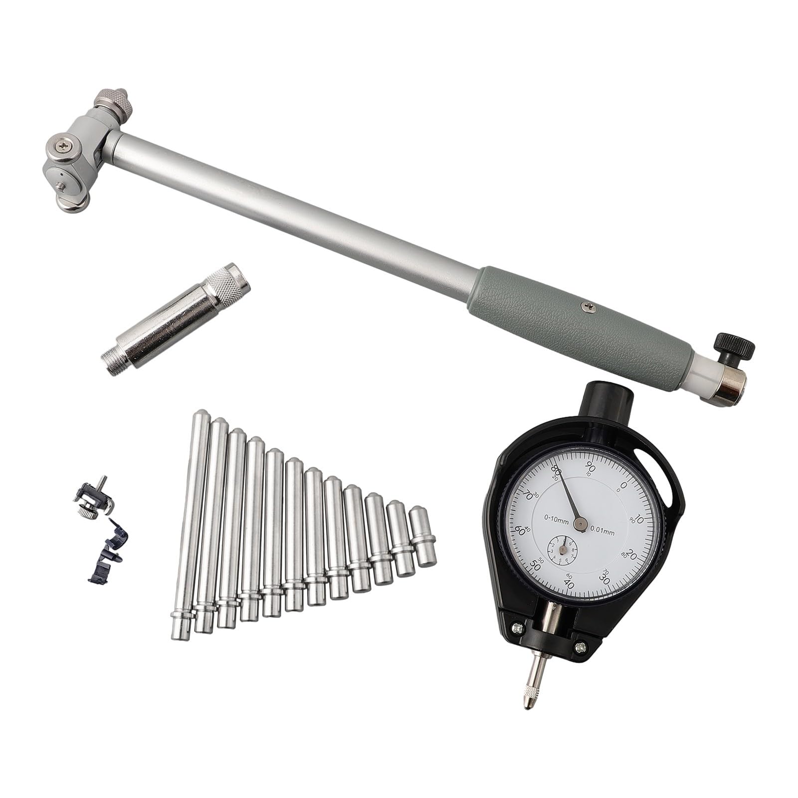Wskaźnik otworu do kierunkowskazu, zakres pomiarowy 50-160 mm, dokładność 0,01 mm, konstrukcja ze stali nierdzewnej z 12 sondami, do pomiaru średnicy cylindra silnika i przedmiotu obrabianego