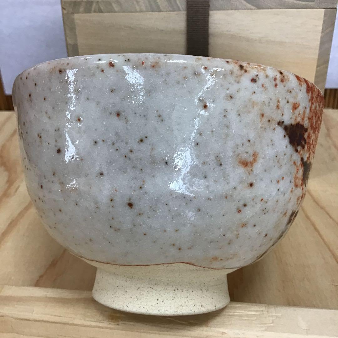 Amazon.co.jp: 茶道具 茶碗 志野茶碗 拝土窯 水野陶和 造 共箱 N214C 