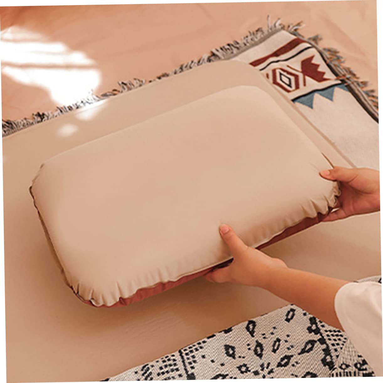 TOYANDONA Cuscino Gonfiabile Portatile Per Viaggio e Campeggio Cuscino Multifunzione Ergonomico Per Esterni Auto Ufficio e Casa e Confortevole