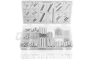 200-Piece Assortment Kit of Mini Zinc-Plated Steel Compression and Extension Springs for...