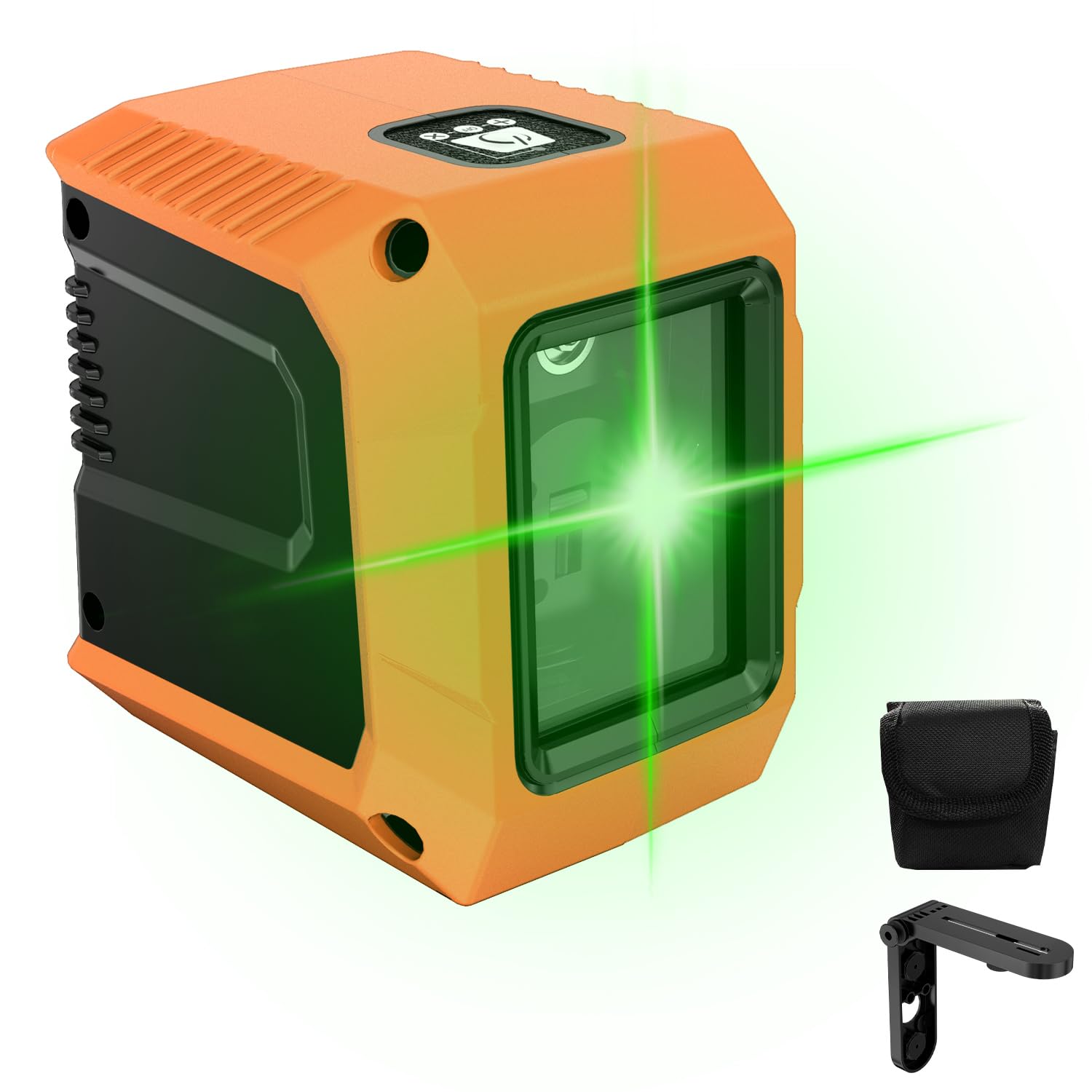 Grünkreuz-Laser Nivelliergerät, Automatische Nivellierung, Helligkeitsregelung, IP54 Schutz, Kompakt und Tragbar für Innen- und Außenbau, Montage und Gegenstandsaufhängung