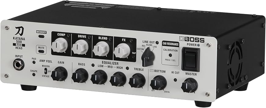 BOSS Katana-500 Bass Head | Compact 500-Watt Bass Amplifier Head with Professional Tone Tools | Innovative Cabinet Calibration | Access Over 60 Effects with BOSS Tone Studio | Expansive Connectivity