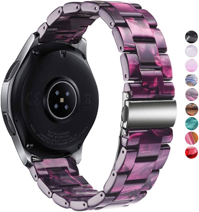 DEALELE Band Compatible for Samsung Gear S3 Frontier / Classic / Galaxy  Watch 46mm, 22mm Resina con Henbilla Metálica Correa de Repuesto Para Mujer  Hombre, púrpura : Amazon.es: Electrónica